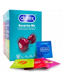 Durex Surprise Me 40 prezervatyvų rinkinys